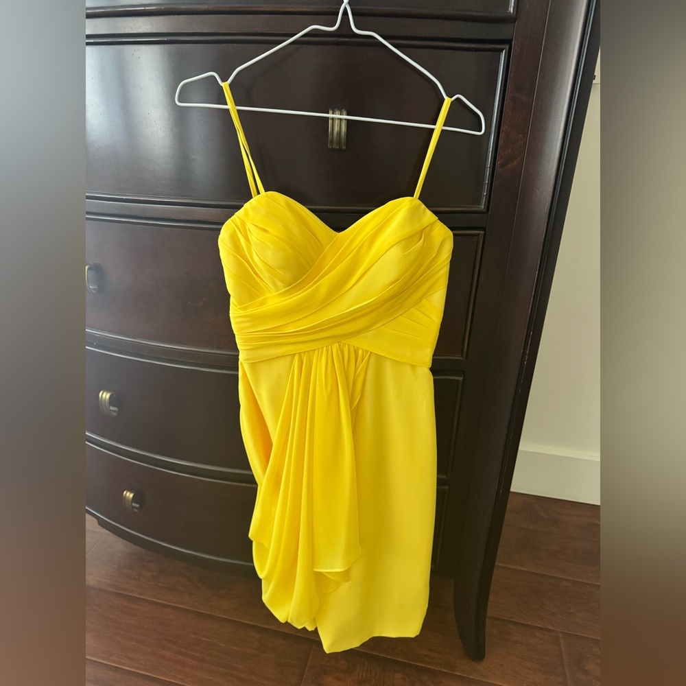Symphony of Venus Elegant Canary Yellow Dress w/Removable Straps